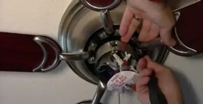 Ceiling fan installation with electrical wiring and mounting by professional electrician in Los Angeles, CA