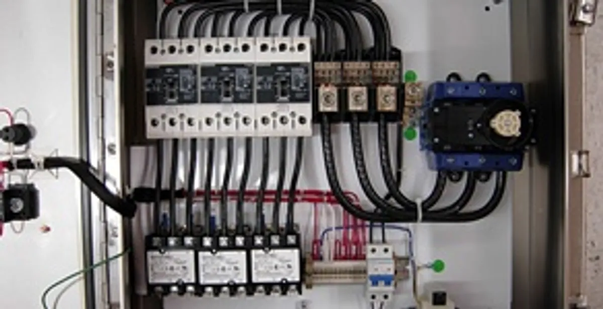 Electrical panel installation with organized circuit breakers and wiring in Los Angeles, CA