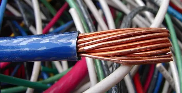 electrical wiring services showing exposed copper conductors and cable preparation in Los Angeles, CA