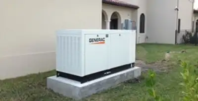 generator installation service showing standby generator professionally installed for residential power backup in Los Angeles, CA