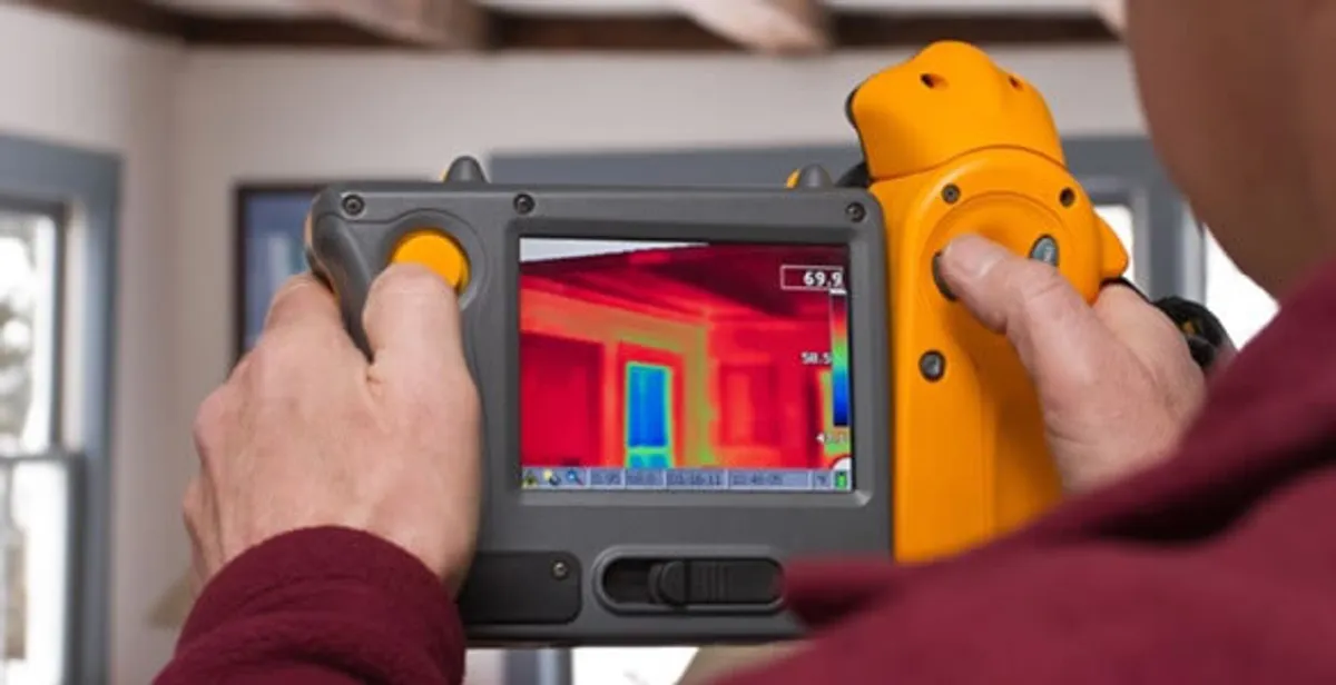 home energy audit service capturing thermal readings to analyze insulation and electrical efficiency in Los Angeles, CA