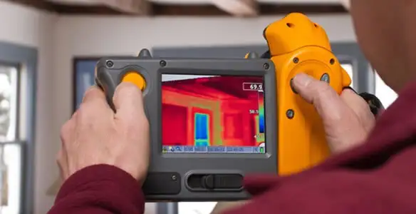 home energy audit service capturing thermal readings to analyze insulation and electrical efficiency in Los Angeles, CA
