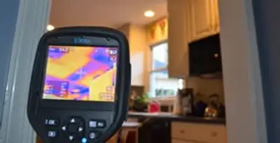 home energy audit service using thermal imaging to evaluate electrical efficiency inside a home in Los Angeles, CA