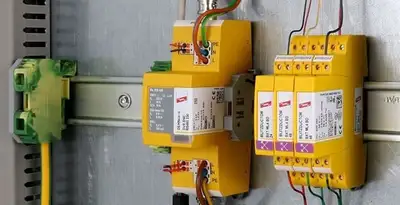 lightning surge protection system with surge suppressors installed by electrical service professionals in Los Angeles, CA