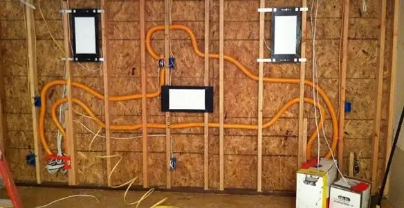 new construction wiring project displaying complete electrical system layout installed by professionals in Los Angeles, CA