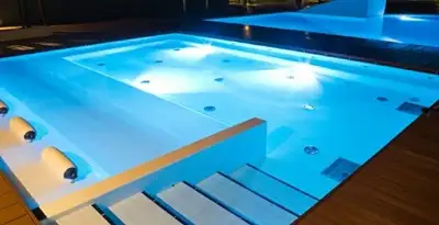 pool light installation and repair services providing modern illuminated pool lighting in Los Angeles, CA