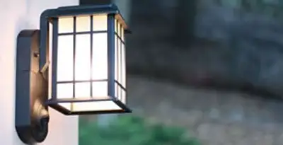 security light installation services with professionally mounted exterior wall light in Los Angeles, CA