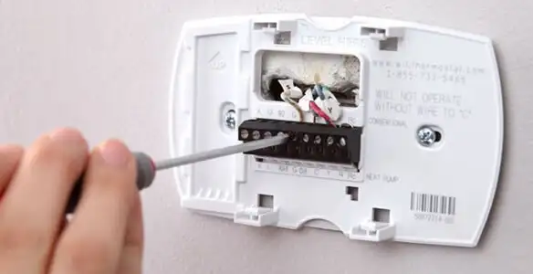 Thermostat installation service with proper wiring and secure wall mounting in Los Angeles, CA