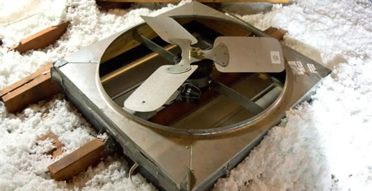whole house fan installation services with attic-mounted ventilation unit in Los Angeles, CA