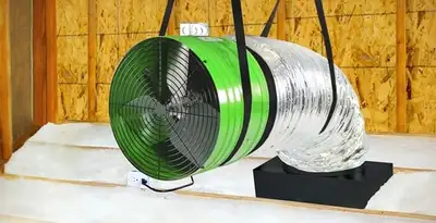 whole house fan installation services with professionally mounted ventilation fan system in Los Angeles, CA